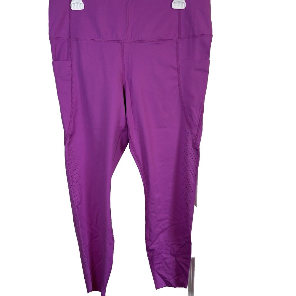 Member's Mark Women's Everyday Perforated Legging Side Pocket  Pink Size XXL NWT